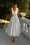 Women's Elegant Sleeveless Midi Dress – Summer