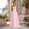 Women's Elegant Floral Thin Strap Maxi Dress – Wedding Guest