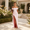 Women's Elegant Off-Shoulder Maxi Dress – Wedding Guest