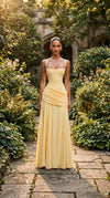Women's Chiffon Twist Cowl Neck Maxi Dress