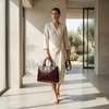 Women's Elegant Leather Crossbody Tote