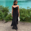 Women's Elegant Polka Dot Maxi Dress